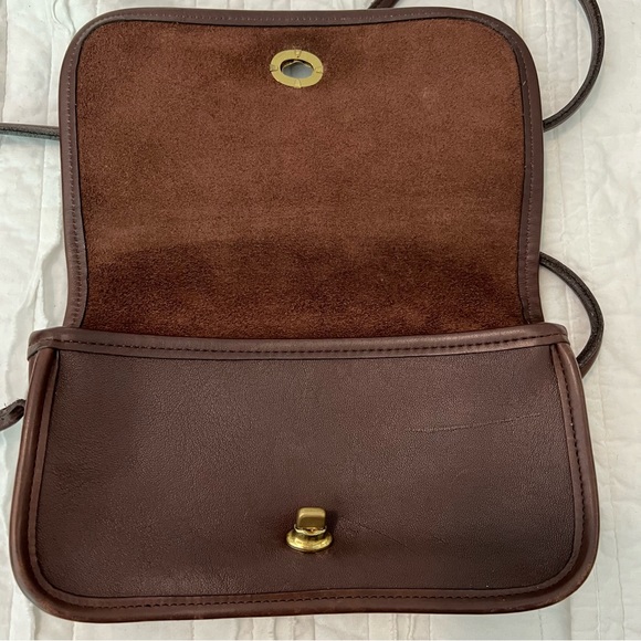 Vintage COACH 1999 Dinky Bag Purse Genuine Leather Dark Brown USA MADE - Picture 6 of 16